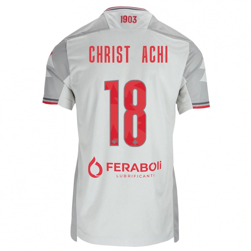 DanxenキッズAnge Christ Achi#18グレー ホワイト レッドアウェイシャツ2026/27ジャージーユニフォーム