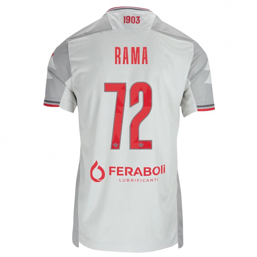 DanxenキッズAlex Rama#72グレー ホワイト レッドアウェイシャツ2026/27ジャージーユニフォーム