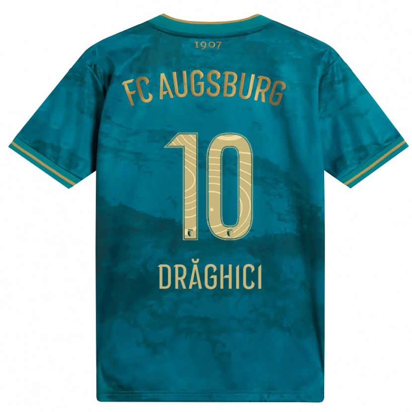 DanxenキッズRobert Drăghici#10グリーン ブラウンアウェイシャツ2026/27ジャージーユニフォーム