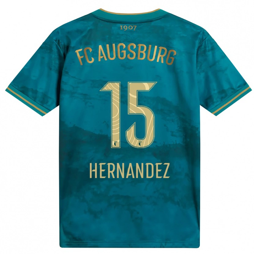 DanxenキッズSaidu Hernandez#15グリーン ブラウンアウェイシャツ2026/27ジャージーユニフォーム