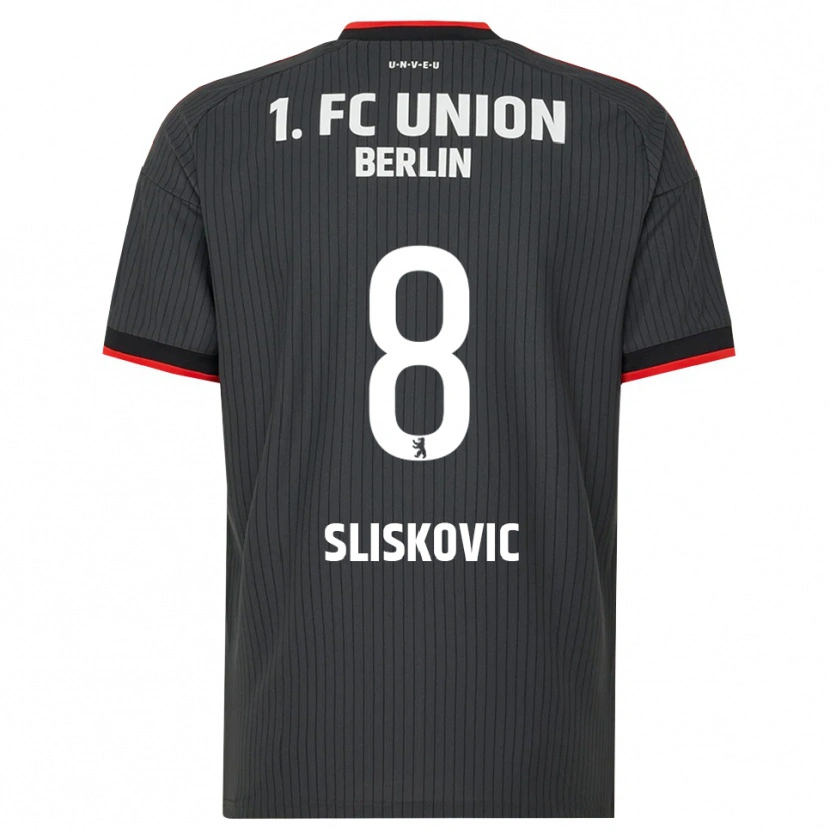 DanxenキッズDuje Sliskovic#8ブラック ホワイトレッドアウェイシャツ2026/27ジャージーユニフォーム