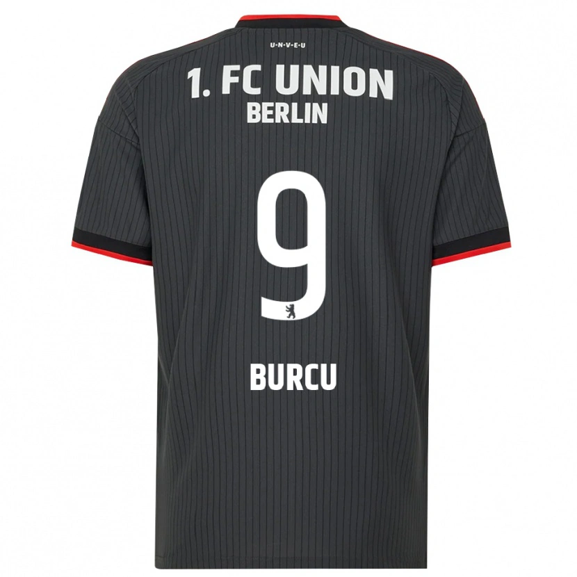 DanxenキッズLivan Burcu#9ブラック ホワイトレッドアウェイシャツ2026/27ジャージーユニフォーム