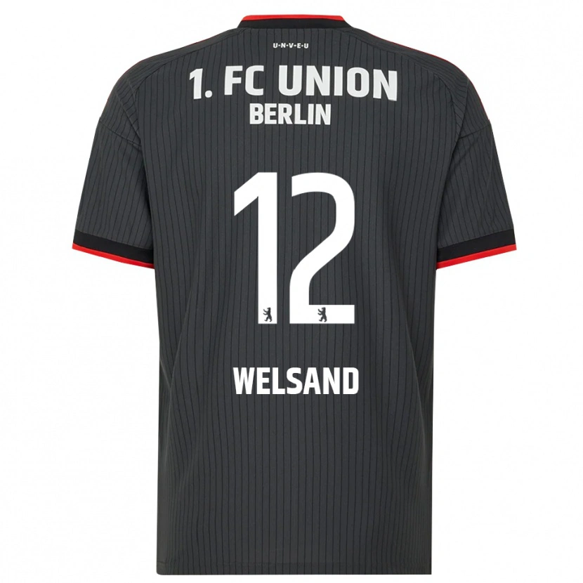 DanxenキッズOskar Welsand#12ブラック ホワイトレッドアウェイシャツ2026/27ジャージーユニフォーム