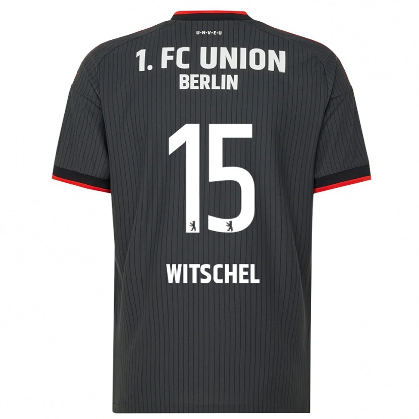 DanxenキッズMaxim Witschel#15ブラック ホワイトレッドアウェイシャツ2026/27ジャージーユニフォーム