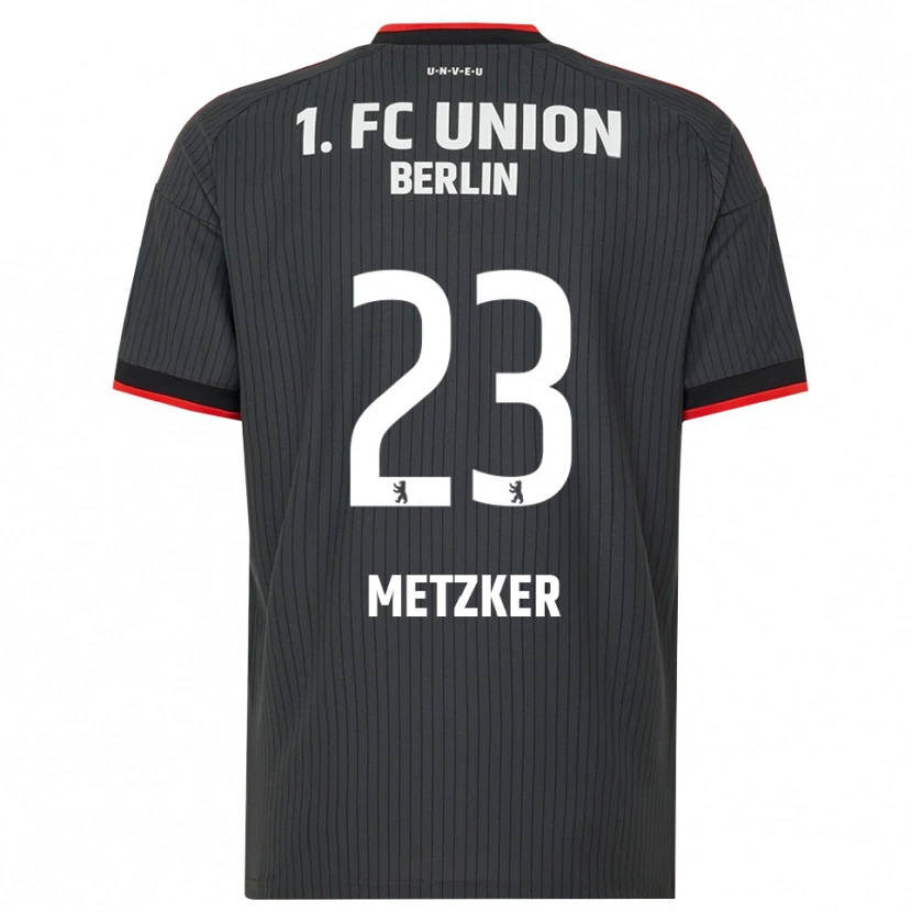 DanxenキッズPia Metzker#23ブラック ホワイトレッドアウェイシャツ2026/27ジャージーユニフォーム