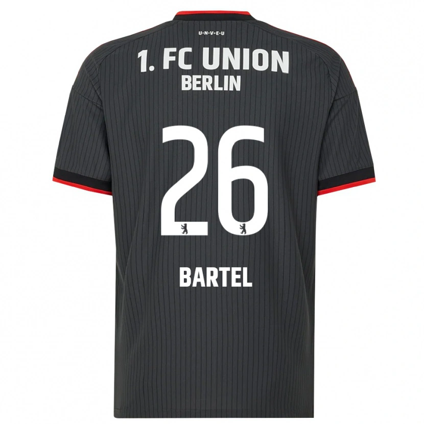 DanxenキッズOskar Bartel#26ブラック ホワイトレッドアウェイシャツ2026/27ジャージーユニフォーム