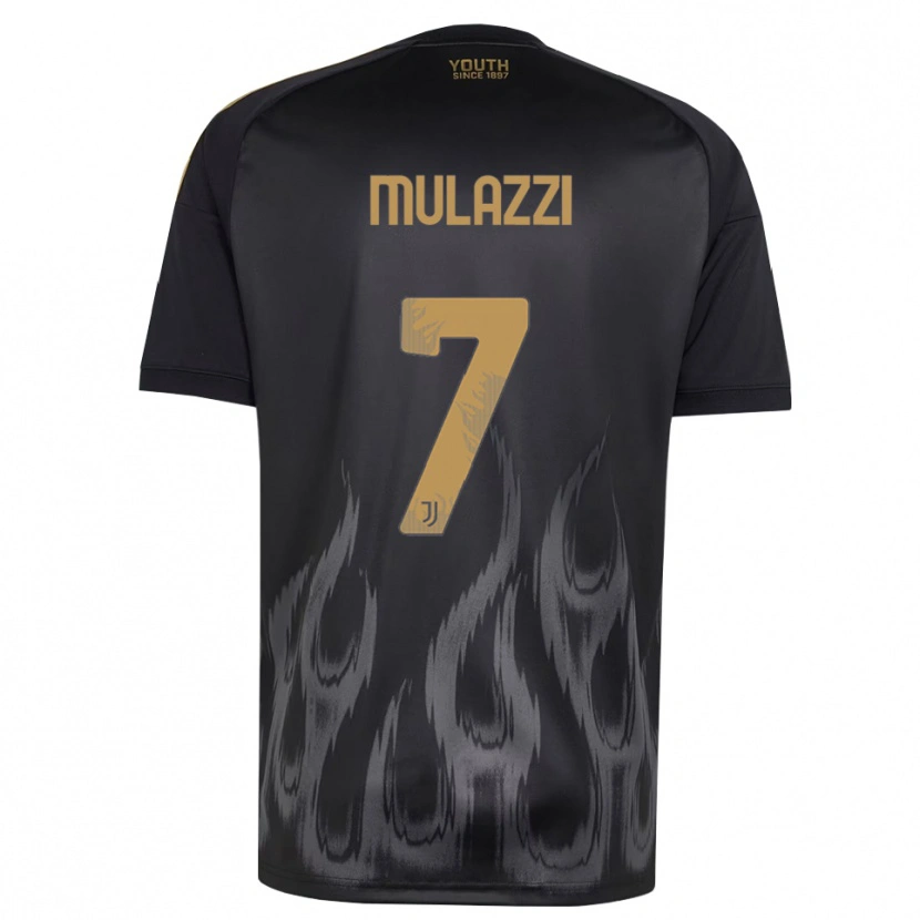 Danxenキッズガブリエレ・ムラッツィ#7ブラック ブラウンサードユニフォームシャツ2026/27ジャージーユニフォーム