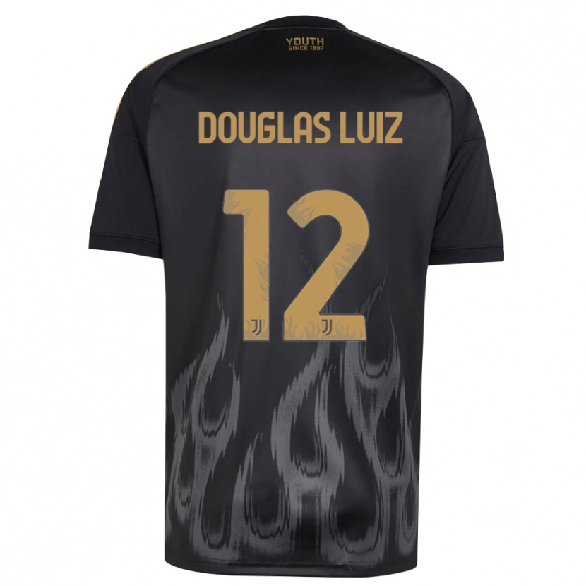 Danxenキッズドウグラス・ルイス#12ブラック ブラウンサードユニフォームシャツ2026/27ジャージーユニフォーム