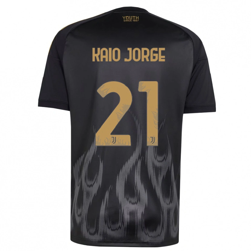 Danxenキッズカイオ・ジョルジ・ピント・ラモス#21ブラック ブラウンサードユニフォームシャツ2026/27ジャージーユニフォーム