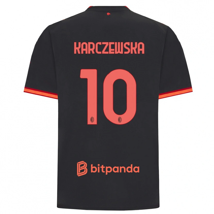 Danxenキッズニコラ・カルチェフスカ#10ブラック レッドサードユニフォームシャツ2026/27ジャージーユニフォーム