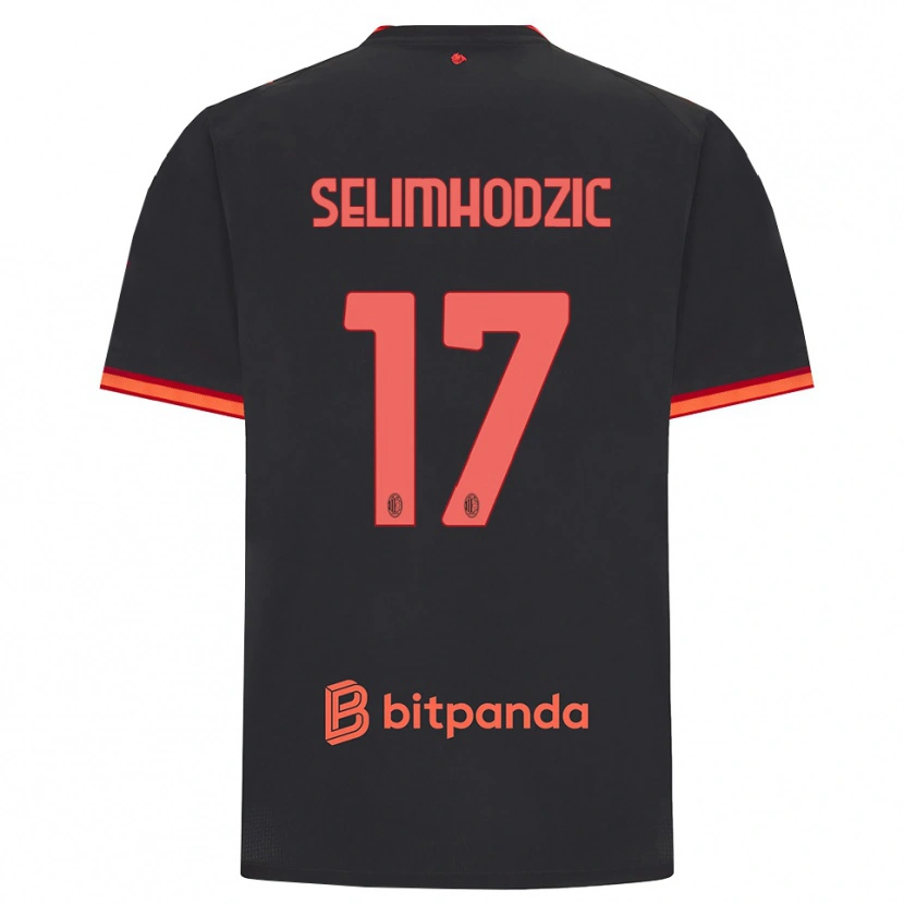 Danxenキッズノア・セリムホジッチ#17ブラック レッドサードユニフォームシャツ2026/27ジャージーユニフォーム