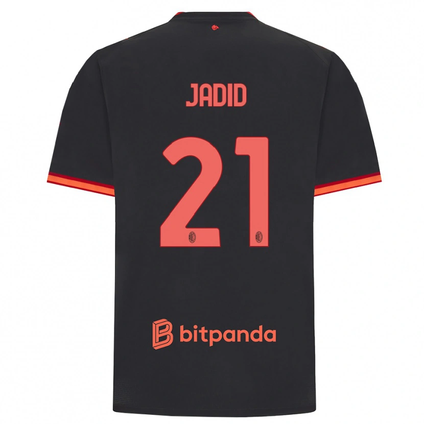 DanxenキッズAkram Jadid#21ブラック レッドサードユニフォームシャツ2026/27ジャージーユニフォーム