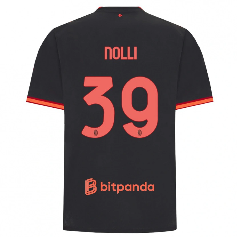 DanxenキッズLuca Nolli#39ブラック レッドサードユニフォームシャツ2026/27ジャージーユニフォーム