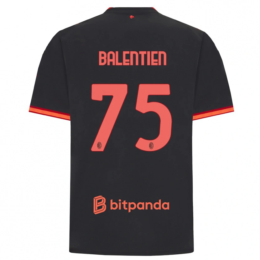 DanxenキッズCheveyo Balentien#75ブラック レッドサードユニフォームシャツ2026/27ジャージーユニフォーム