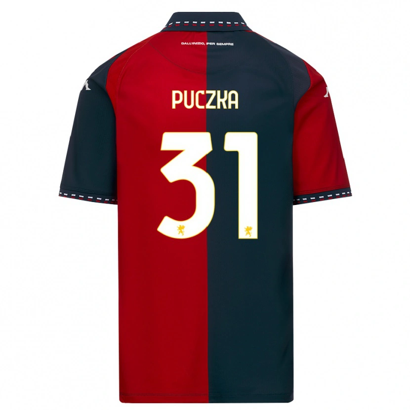 DanxenメンズDavid Puczka#31レッド ブラック ホワイトホームシャツ2026/27ジャージーユニフォーム