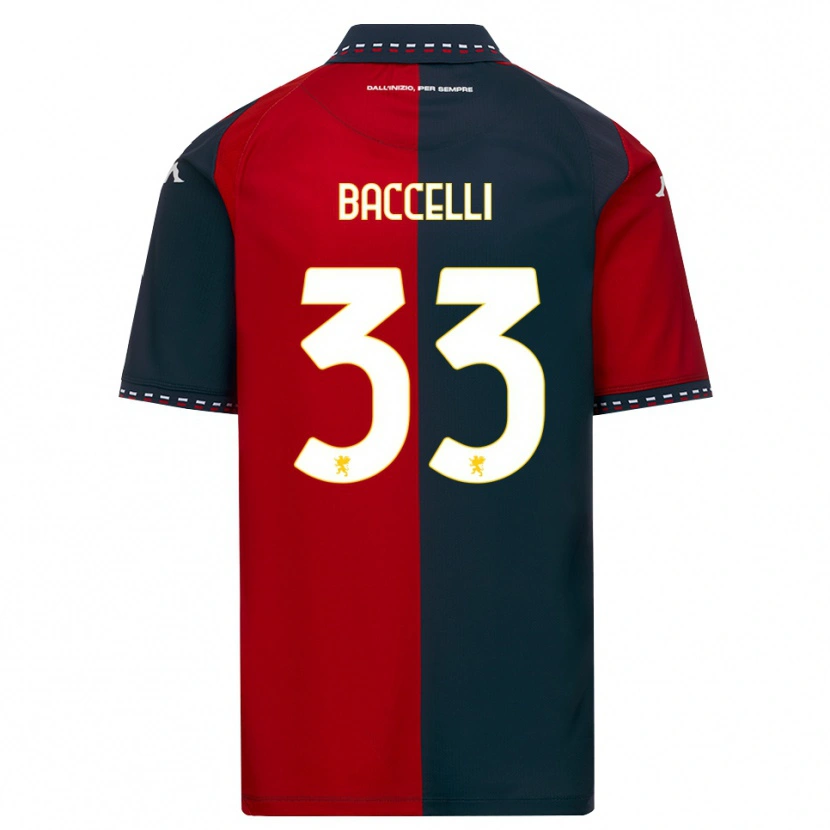 DanxenメンズPietro Baccelli#33レッド ブラック ホワイトホームシャツ2026/27ジャージーユニフォーム