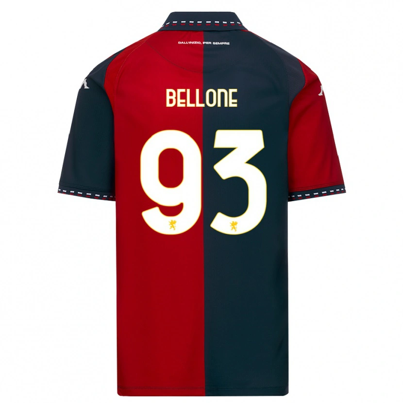 DanxenメンズFrancesco Bellone#93レッド ブラック ホワイトホームシャツ2026/27ジャージーユニフォーム