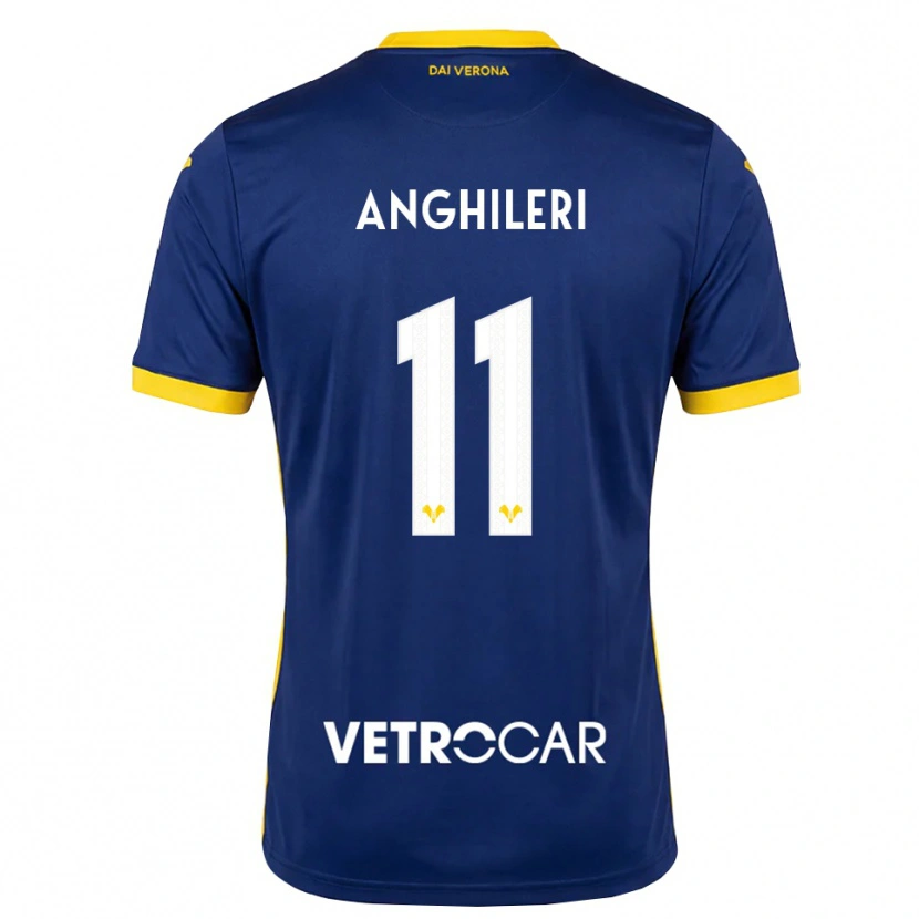 DanxenメンズFederica Anghileri#11ロイヤルブルー イエロー ホワイトホームシャツ2026/27ジャージーユニフォーム