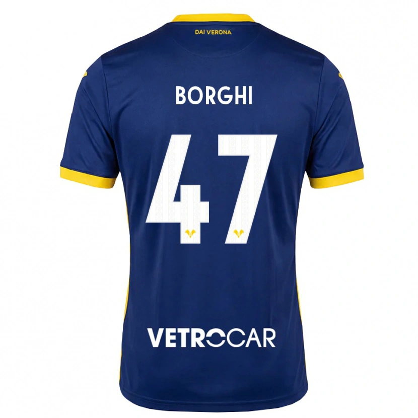 DanxenメンズArthur Borghi#47ロイヤルブルー イエロー ホワイトホームシャツ2026/27ジャージーユニフォーム