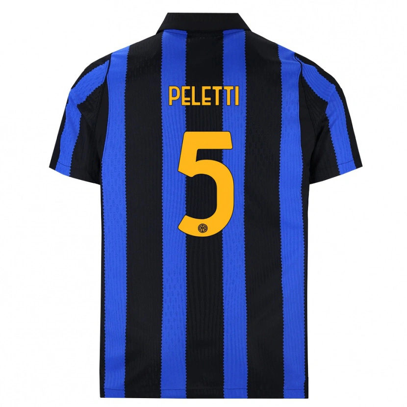 DanxenメンズLamberto Peletti#5ブラック ブルー イエローホームシャツ2026/27ジャージーユニフォーム
