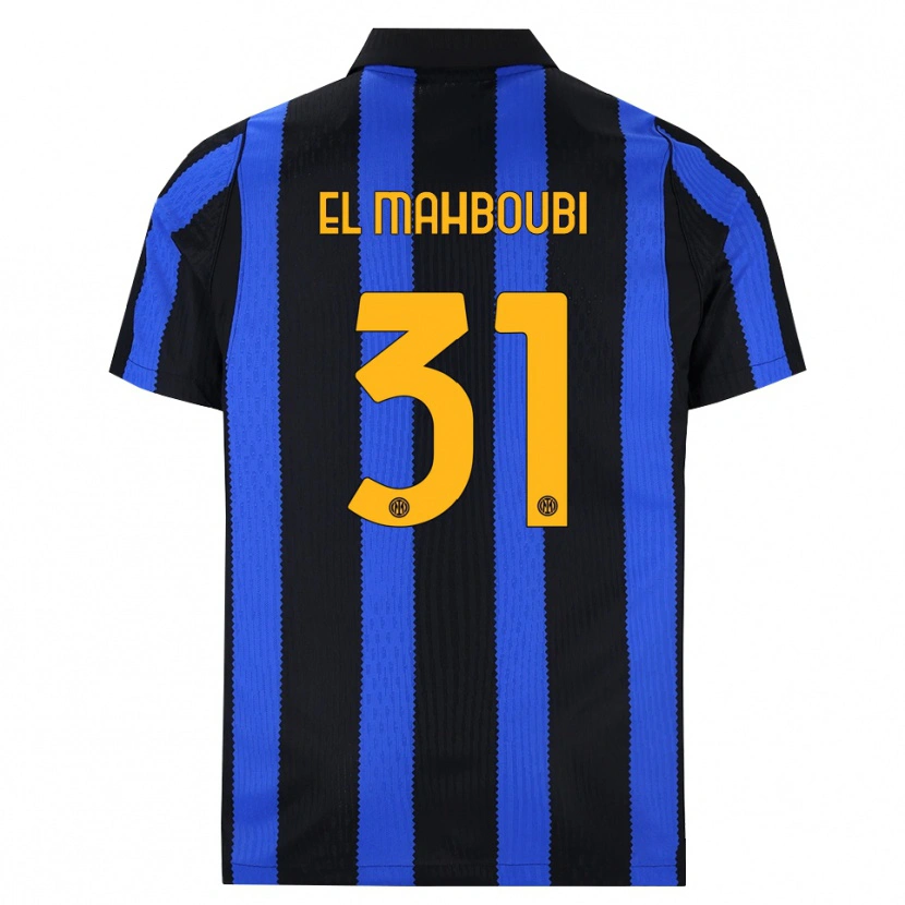 DanxenメンズAnas El Mahboubi#31ブラック ブルー イエローホームシャツ2026/27ジャージーユニフォーム