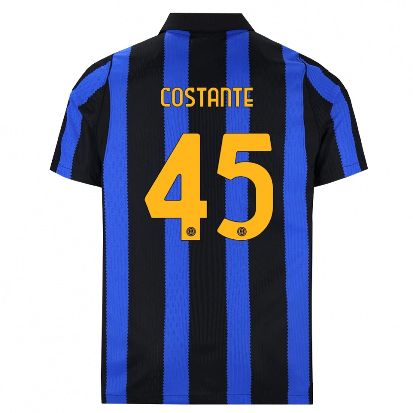 DanxenメンズUmberto Costante#45ブラック ブルー イエローホームシャツ2026/27ジャージーユニフォーム