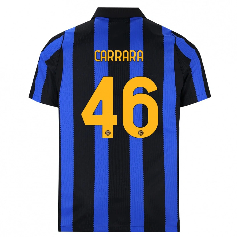 DanxenメンズCristian Carrara#46ブラック ブルー イエローホームシャツ2026/27ジャージーユニフォーム