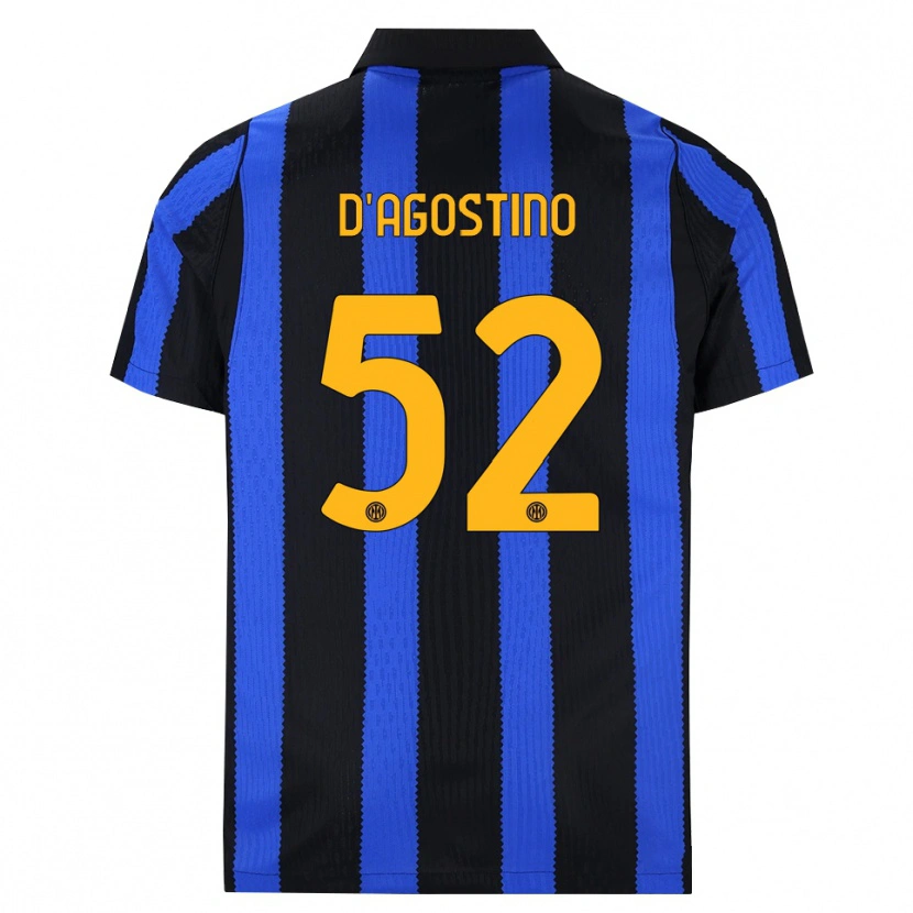 DanxenメンズGiovanni D'agostino#52ブラック ブルー イエローホームシャツ2026/27ジャージーユニフォーム