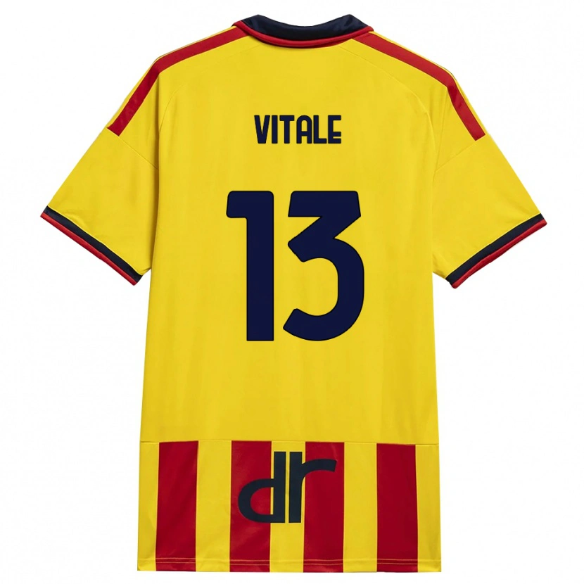 DanxenメンズLeonardo Vitale#13イエロー レッドホームシャツ2026/27ジャージーユニフォーム