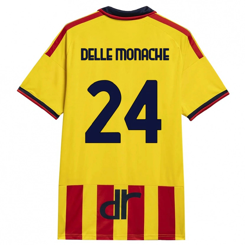 DanxenメンズMarco Delle Monache#24イエロー レッドホームシャツ2026/27ジャージーユニフォーム