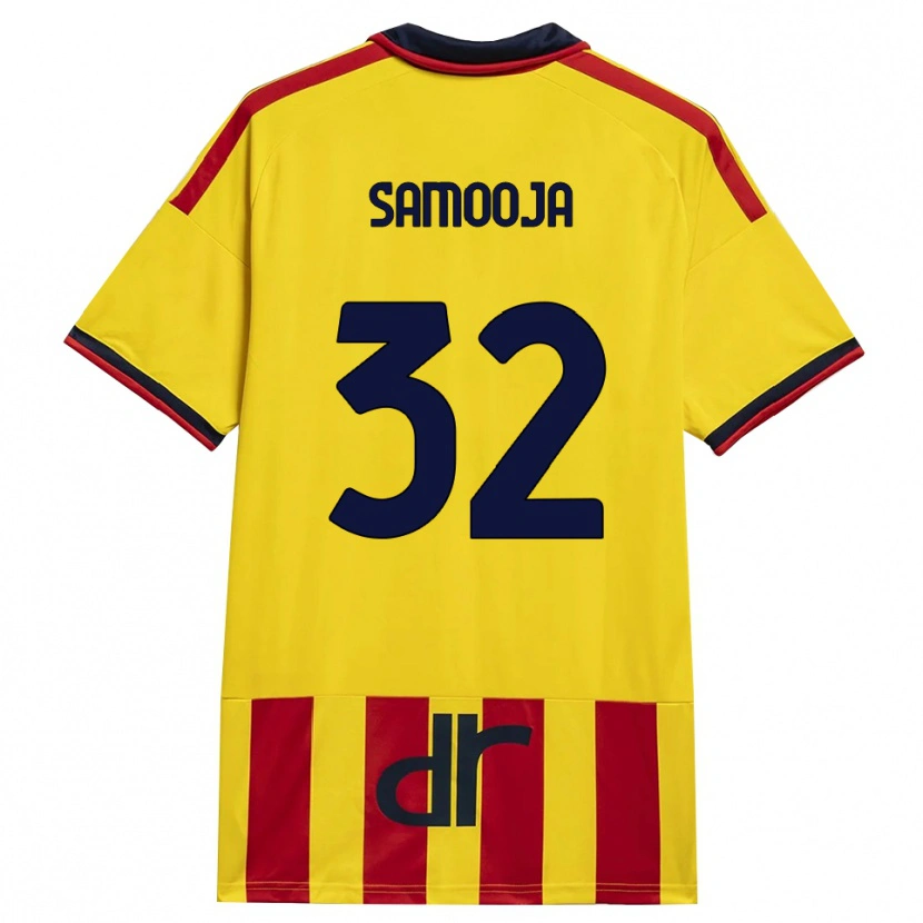 DanxenメンズJasper Samooja#32イエロー レッドホームシャツ2026/27ジャージーユニフォーム