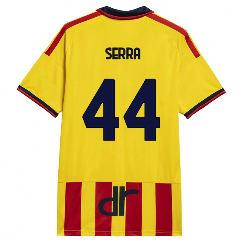 DanxenメンズFrancesco Serra#44イエロー レッドホームシャツ2026/27ジャージーユニフォーム