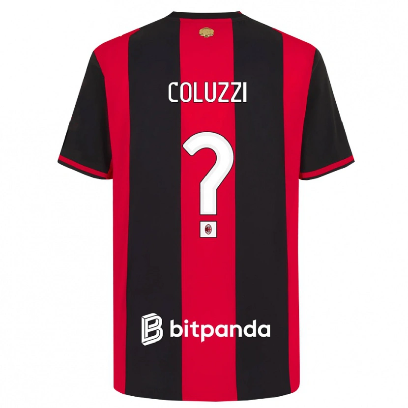 DanxenメンズSimone Coluzzi#0レッド ブラック ホワイトホームシャツ2026/27ジャージーユニフォーム