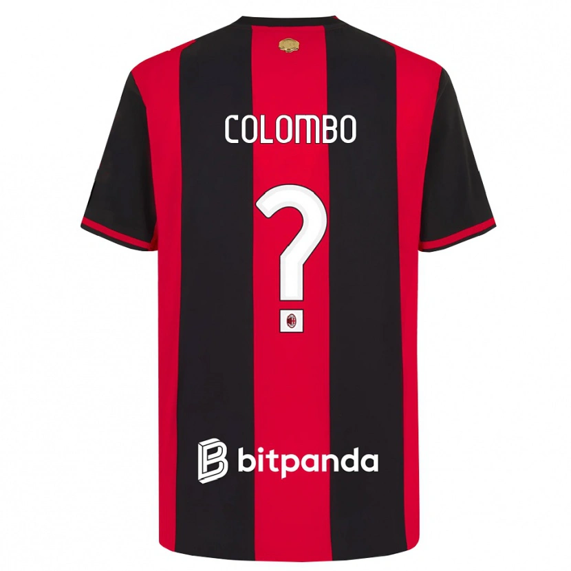 DanxenメンズTommaso Colombo#0レッド ブラック ホワイトホームシャツ2026/27ジャージーユニフォーム