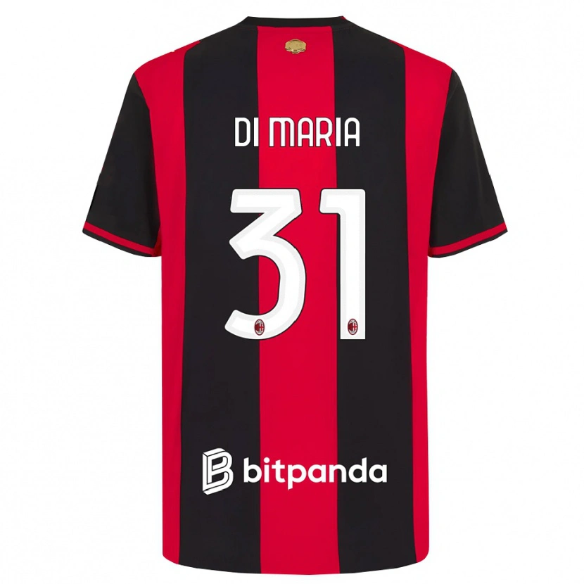 Danxenメンズアレッサンドロ・ディ・マリア#31レッド ブラック ホワイトホームシャツ2026/27ジャージーユニフォーム