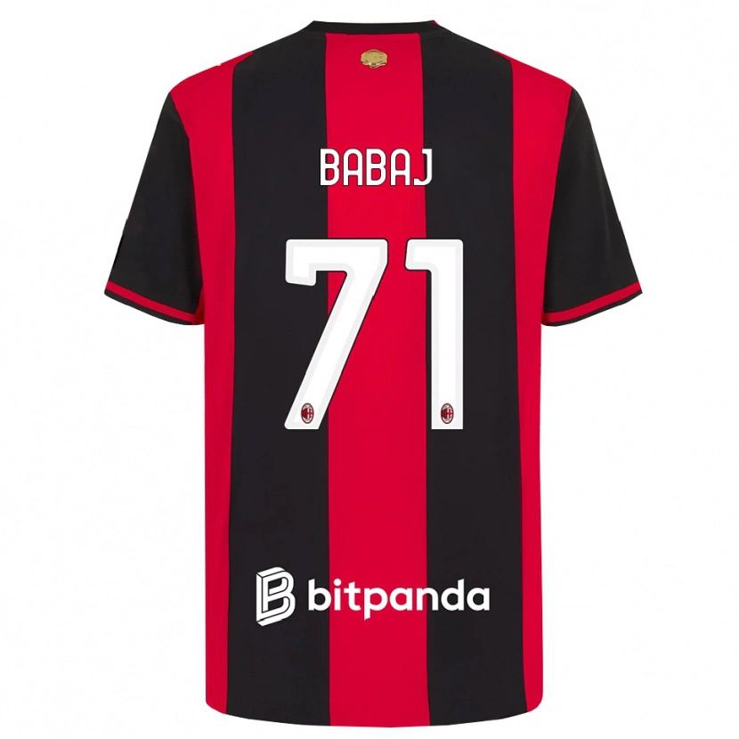 DanxenメンズAron Babaj#71レッド ブラック ホワイトホームシャツ2026/27ジャージーユニフォーム
