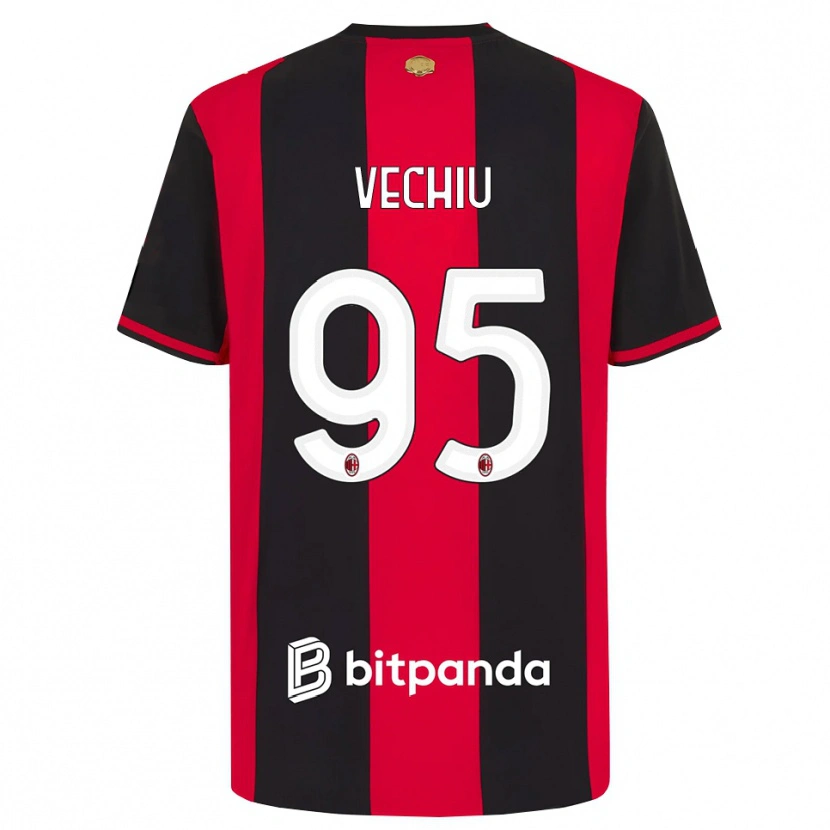 DanxenメンズChristian Vechiu#95レッド ブラック ホワイトホームシャツ2026/27ジャージーユニフォーム