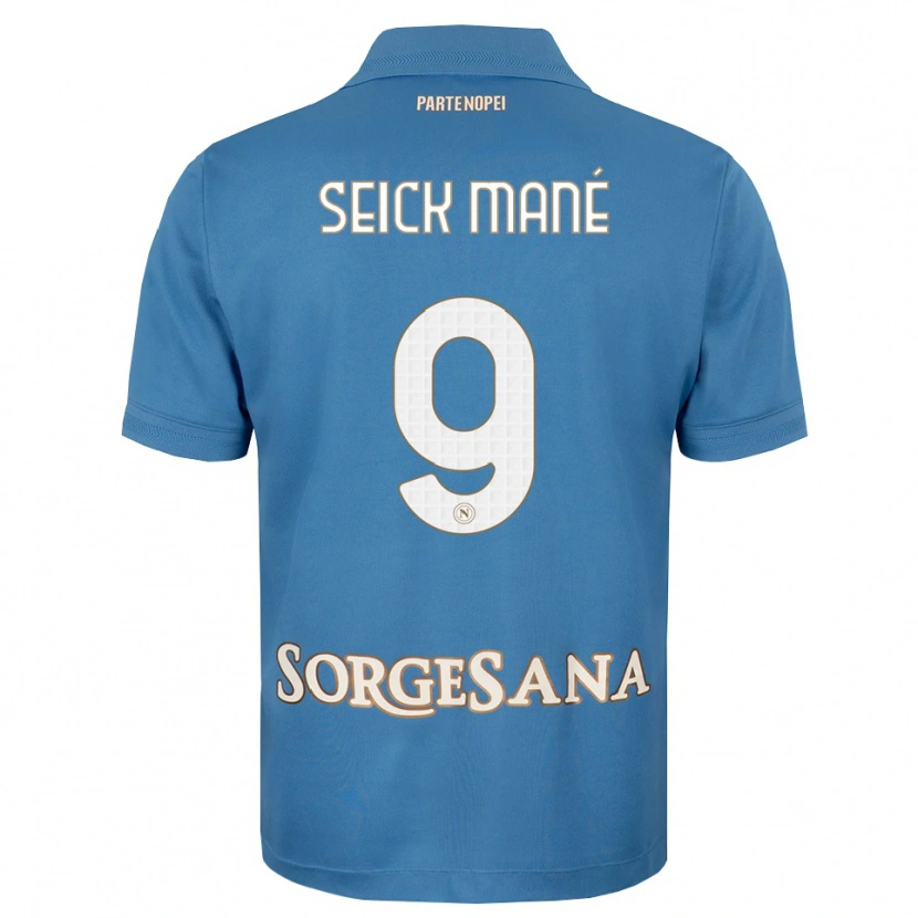DanxenメンズMohamed Seick Mané#9ヘイズブルー ホワイトホームシャツ2026/27ジャージーユニフォーム