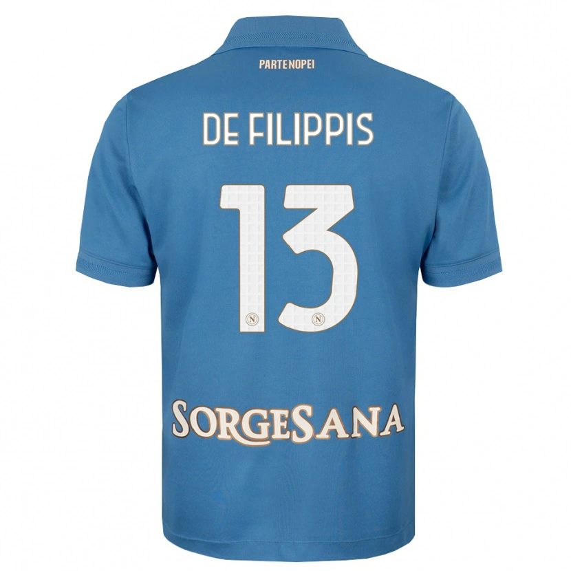 DanxenメンズAntonio De Filippis#13ヘイズブルー ホワイトホームシャツ2026/27ジャージーユニフォーム