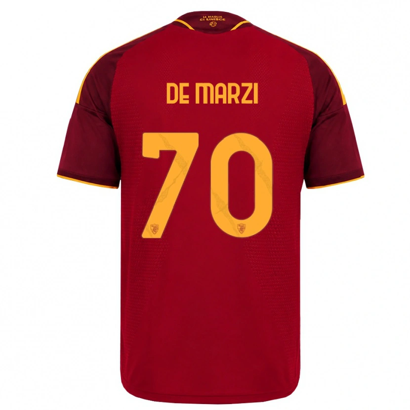 DanxenメンズGiorgio De Marzi#70レッド ゴールデンイエローホームシャツ2026/27ジャージーユニフォーム