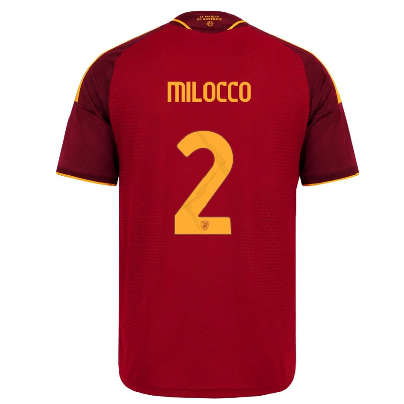 DanxenメンズMatias Milocco#2レッド ゴールデンイエローホームシャツ2026/27ジャージーユニフォーム