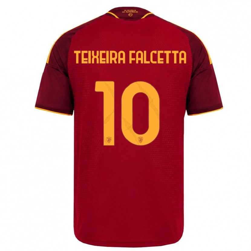 DanxenメンズPietro Teixeira Falcetta#10レッド ゴールデンイエローホームシャツ2026/27ジャージーユニフォーム