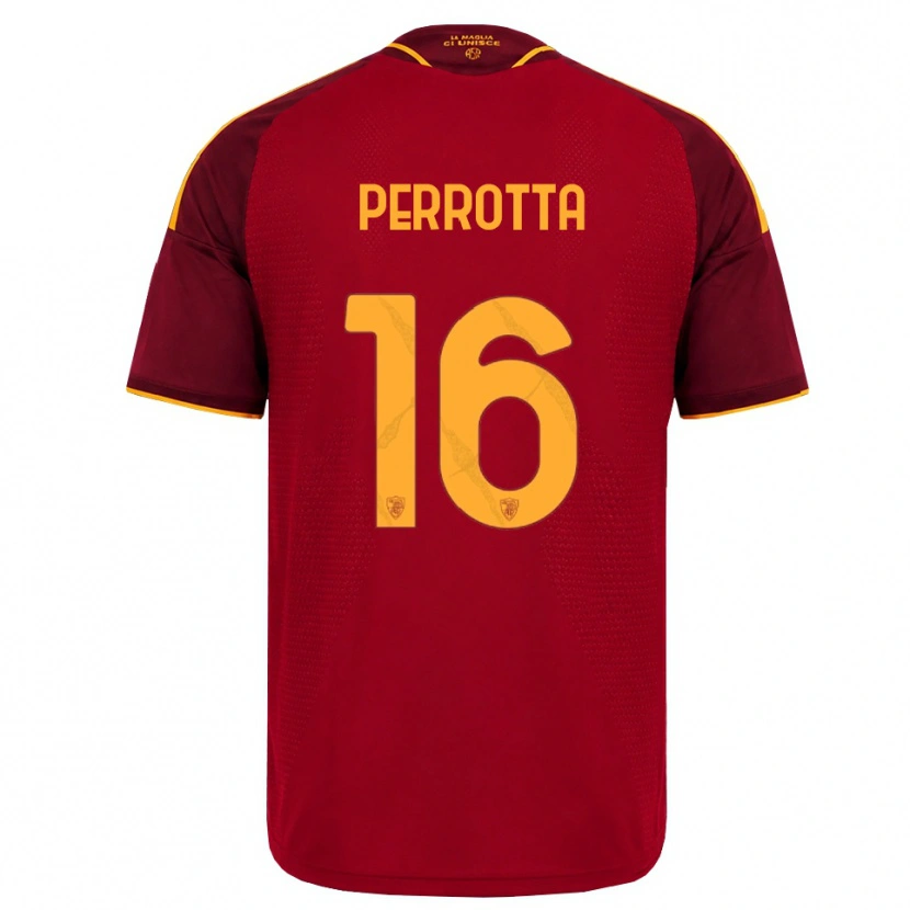 DanxenメンズMathias Perrotta#16レッド ゴールデンイエローホームシャツ2026/27ジャージーユニフォーム