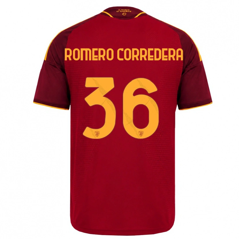 DanxenメンズMiguel Romero Corredera#36レッド ゴールデンイエローホームシャツ2026/27ジャージーユニフォーム