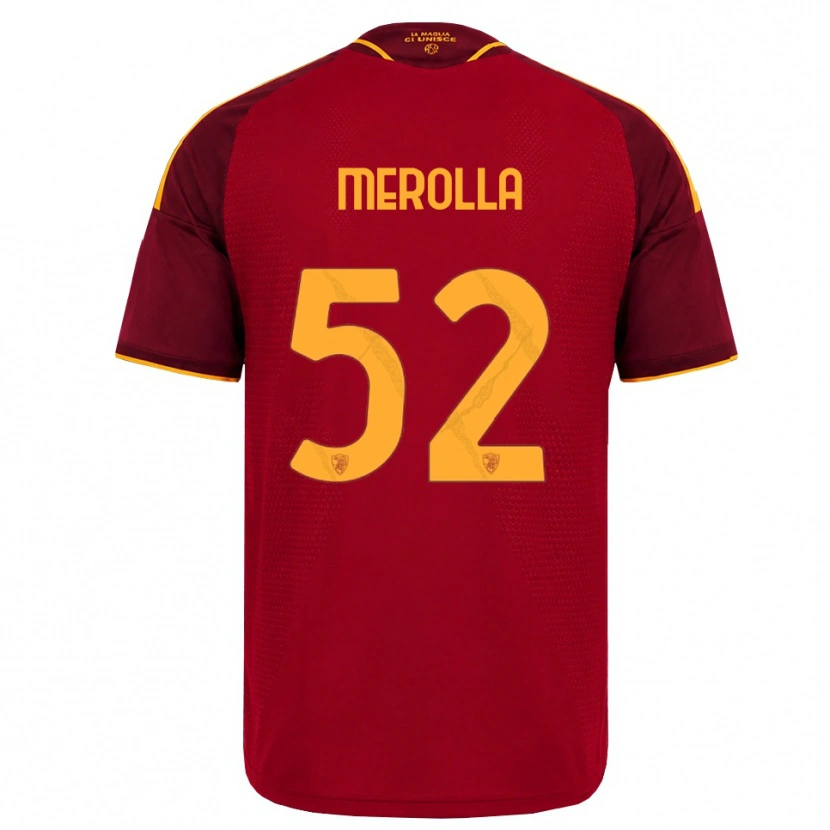 DanxenメンズLiliana Merolla#52レッド ゴールデンイエローホームシャツ2026/27ジャージーユニフォーム