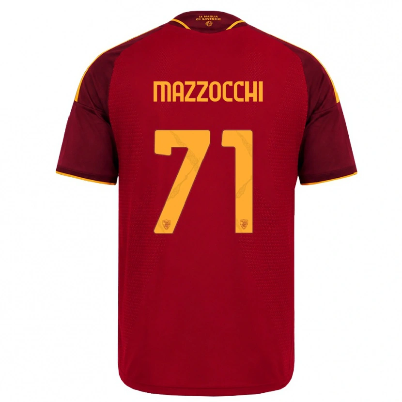 DanxenメンズGiulia Mazzocchi#71レッド ゴールデンイエローホームシャツ2026/27ジャージーユニフォーム