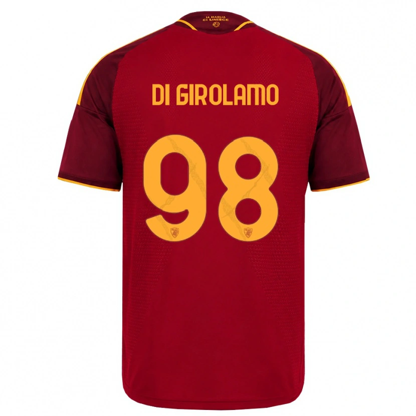 DanxenメンズAnita Di Girolamo#98レッド ゴールデンイエローホームシャツ2026/27ジャージーユニフォーム