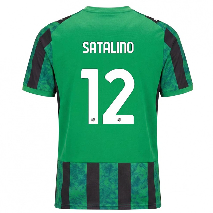 DanxenメンズGiacomo Satalino#12グリーン ブラック ホワイトホームシャツ2026/27ジャージーユニフォーム