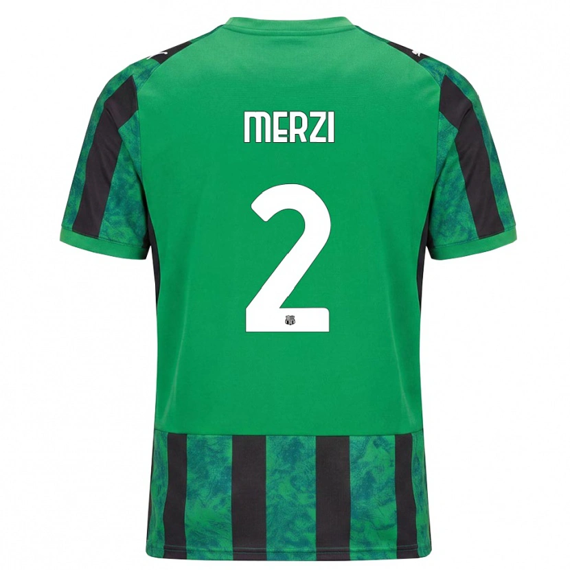 DanxenメンズMatteo Merzi#2グリーン ブラック ホワイトホームシャツ2026/27ジャージーユニフォーム