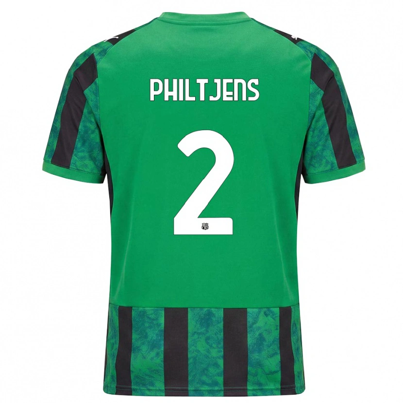 DanxenメンズDavina Philtjens#2グリーン ブラック ホワイトホームシャツ2026/27ジャージーユニフォーム